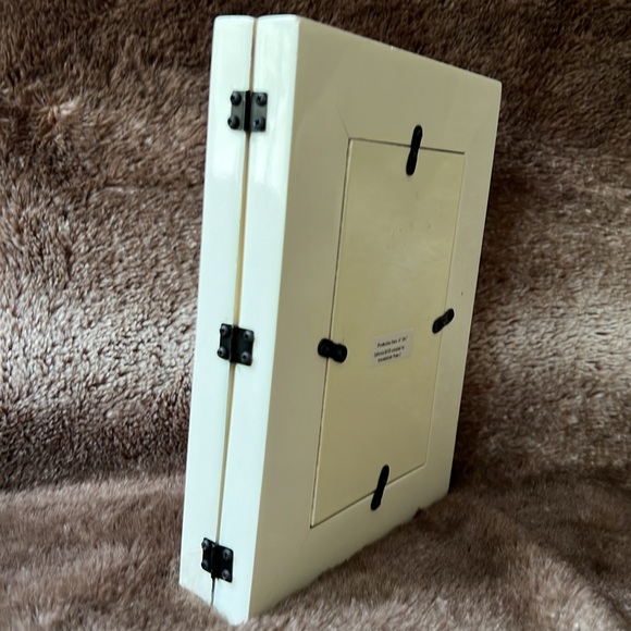 Natural Horn Hinged 4x6 Picture Dual Frame Home Table Decor Ivory Tan - Picture 13 of 17